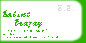 balint brazay business card